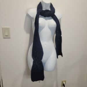 New gap unisex blue w/confetti knit wool blend scarf